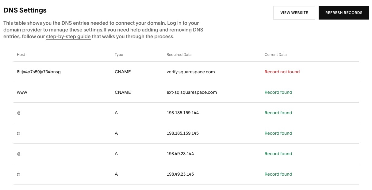 Squarespace Domains and Security